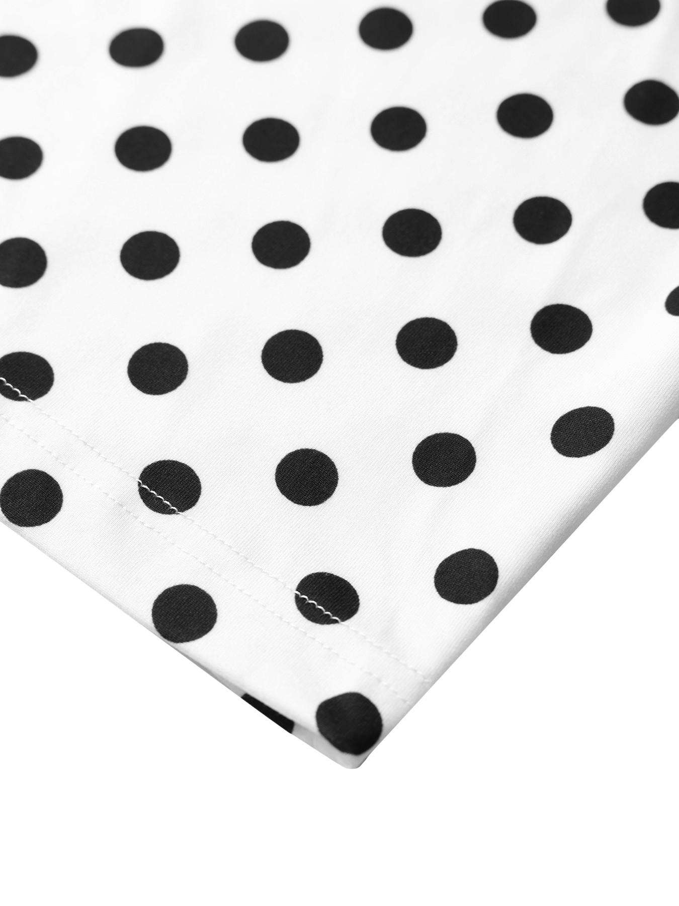 Summer Women's Elegant Polka Dot Stretch Fashion Casual Skirt, High Waist Fitted Long Design, Comfortable Knit Material, Perfect for Daily Wear