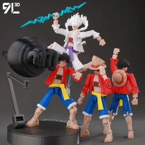 9L3D Printed Anime Characters Lucky 13 Zoro Dummy Action Figures Monkey D.Luffy Multi-Jointed Movable Shapeshift Mannequin Toys