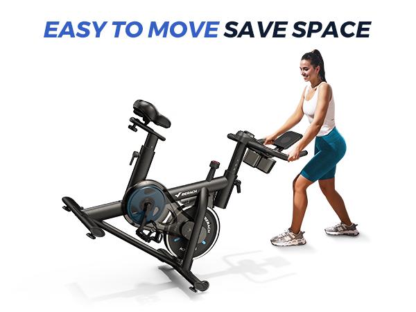 MERACH Exercise Bike for Home Stationary Bikewith New RPM Game Mode Enhanced ElectronicLED Monitor Silent Belt Drive and ComfortableSeat Cushion for Cardio Workout