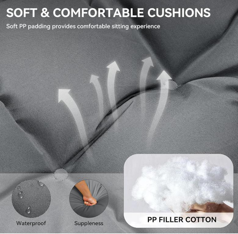 Yitahome Hanging Egg Chair with Cushions, Swing Egg Chair with Stand, Wicker Hammock Egg Chair for Indoor Outdoor Balcony Patio Garden Poolside Bedroom, Outdoor Furniture Yitahome Hanging Egg Chair with Cushions, Swing Egg Chair with Stand, Wicker Hammock Egg Chair for Indoor Outdoor Balcony Patio Garden Poolside Bedroom, Outdoor Furniture