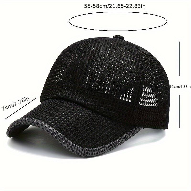 4 Pack Men’s Breathable Mesh Trucker Baseball Cap, adjustable cotton snapback sun visor hat with flexible closure, lightweight sunscreen headwear for outdoor sports, daily hiking and practical men’s holiday gift picks