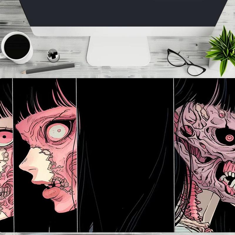 Anime Comic Face Pattern Mouse Pad, 1 Count Non-slip Large Keyboard Pad, Desk Mat for Home Office, Computer Accessories, Corporate Work Desk Accessories