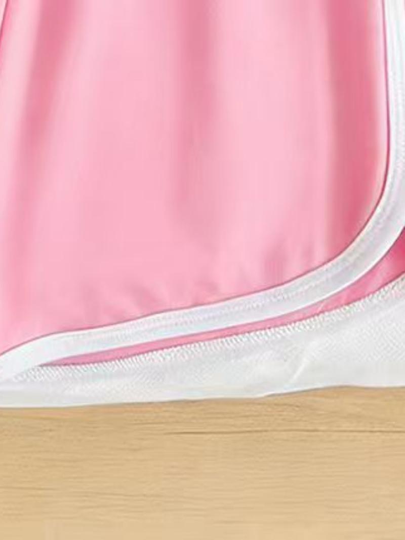 Summer Girls Casual Sports Short Sleeve Set with Eye-Catching Heart Smile Print, Loose Fit Shorts for Ages 2-7, Perfect for School & Weekend Outings