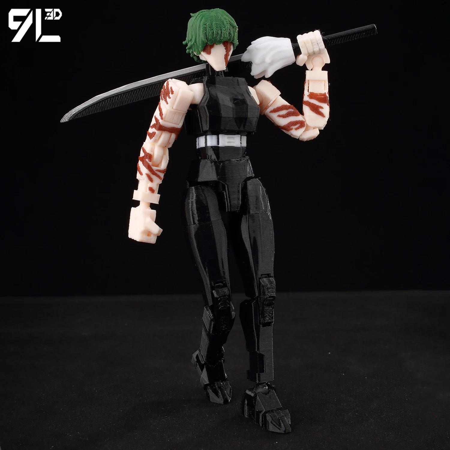 9L3D Printed Jujutsu Kaisen Dummy13 Lucky13 T13 Titan13 Zen'in Maki Anime Multi-Jointed Toys Action Figures Mannequin Model Gift