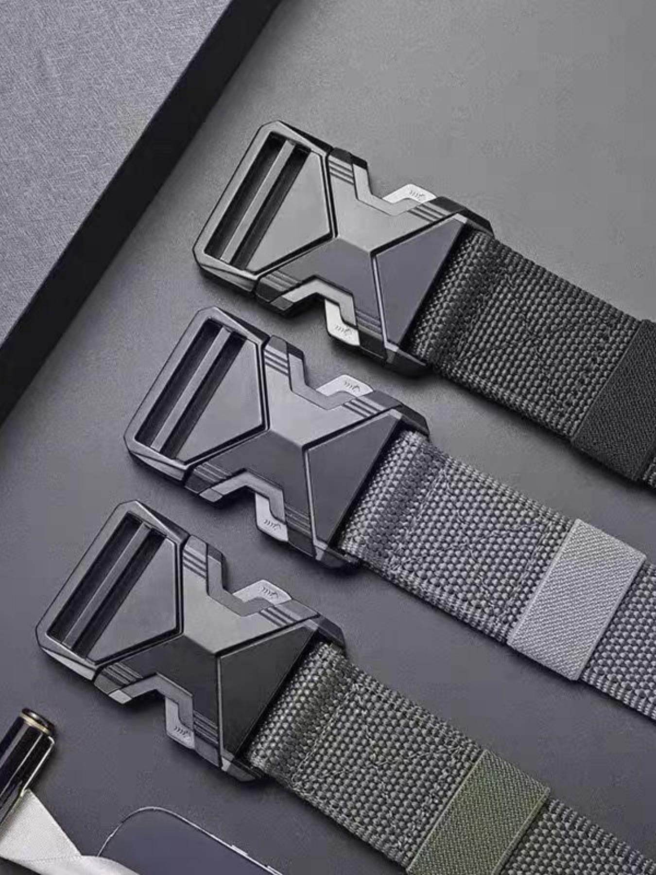 Men's Tactical Belt, Multifunctional Military Quick Release Buckle, Sports Canvas Waistband, Suitable for Daily Commute and Training Wear