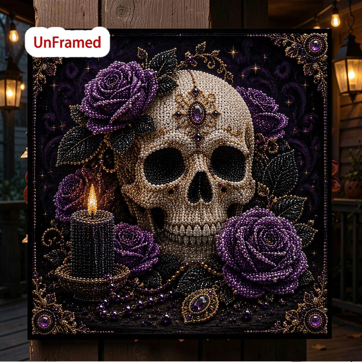 Halloween Craft Rhinestone Pearl Painting Kit, DIY Kits, Home Decor, Halloween Decorations—Perfect for All-Season Gifts, Bead Art, Frameless