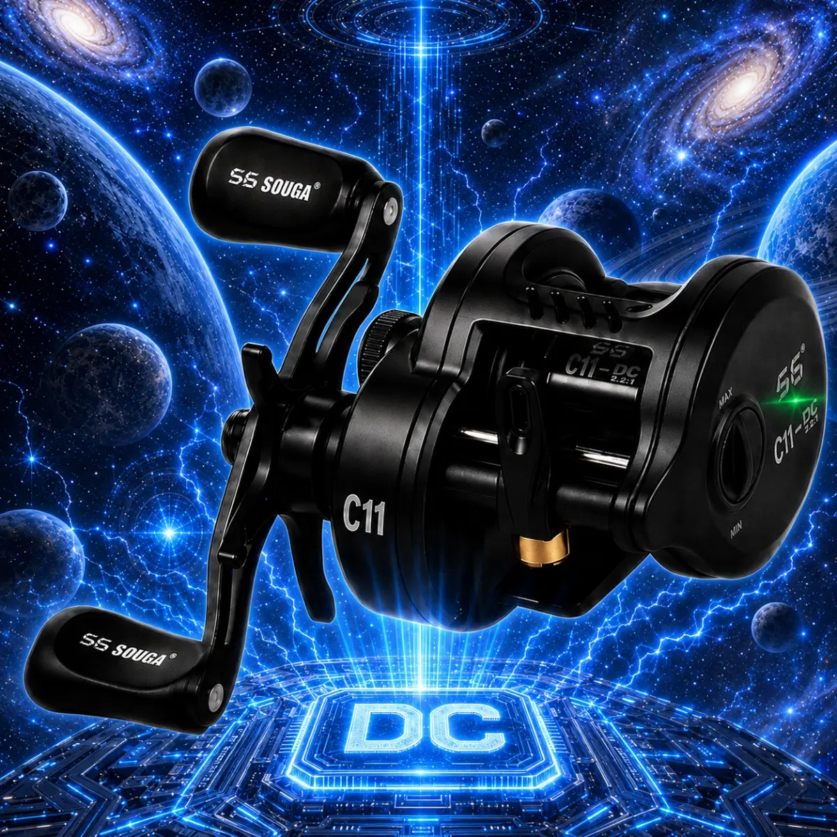 Baitcasting Fishing Reel Ultralight 5+1BB  7.2:1 Gear Ratio B DC Round  Baitcaster Reel Smooth and Sensitive Trolling Fishing Reel for Freshwater Saltwater Fishing