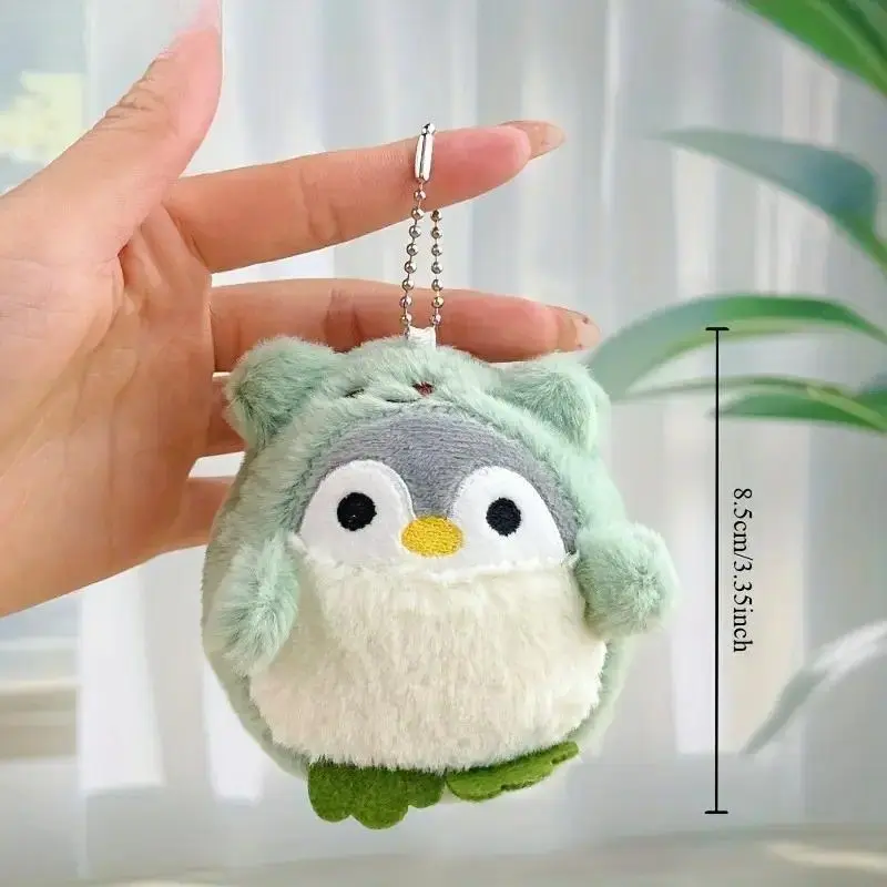 Sports & Outdoor Accessories 4-Piece Mixed Colors Animal Plush Toy Bag Charms - Cute Penguin Design, Plush Fabric, Soft, Black Beak, White Belly, Bag/Key Accessory, Christmas/Birthday Gift