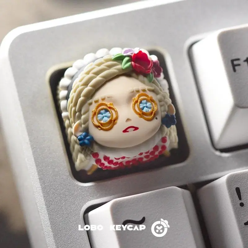 LOBO KEYCAP Identity V Prisoner Resin Artisan Keycap Personalized Anime Character Custom Keycap For Mechanical Keyboard Gamers