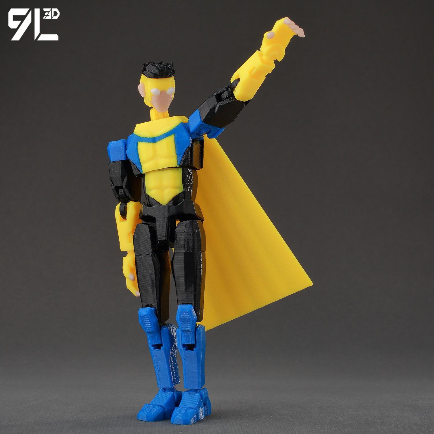 9L3D Printed Invincible Boy Invincible Mark OmniMan Great War Titan13 T13 Dummy13 Multi-Jointed Movable Anime Action Figure Toys
