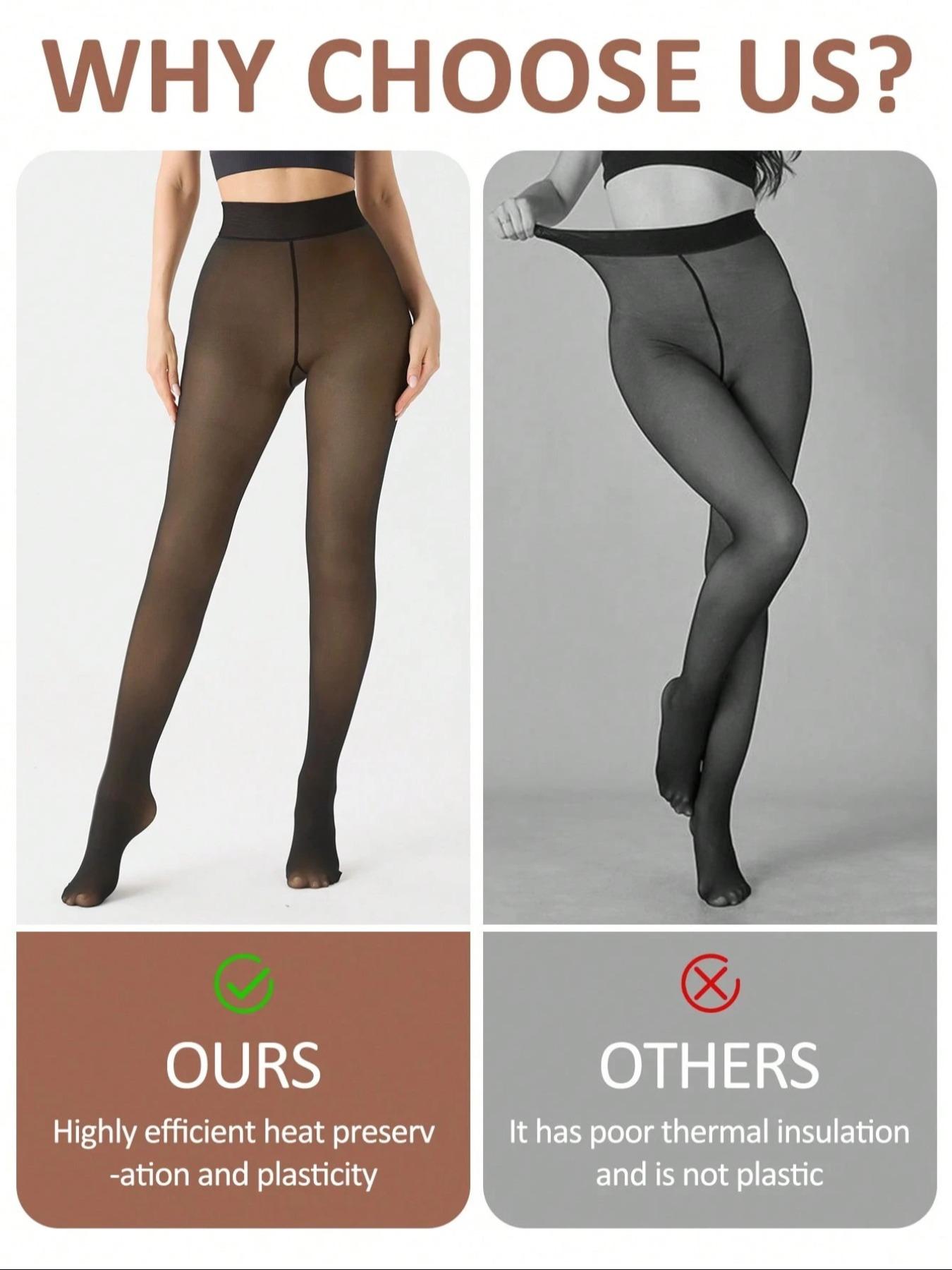 Fleece-Lined High-Waist Tights, 200g Thick Warm Leggings, Multiple Colors, All-Season Wear, Perfect for Cold Weather & Daily Use