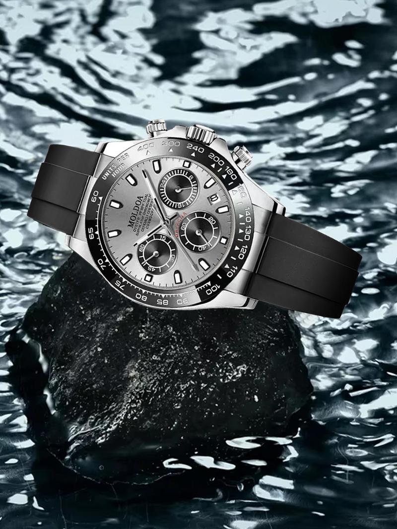 Men's Business Fashion Round Dial Analog Quartz Watch, Modern Fashionable Wristwatch, Fashion Watch for Party, Daily Clothing Decor, Trendy All-match & Exquisite Watch for Birthday Gift with Box