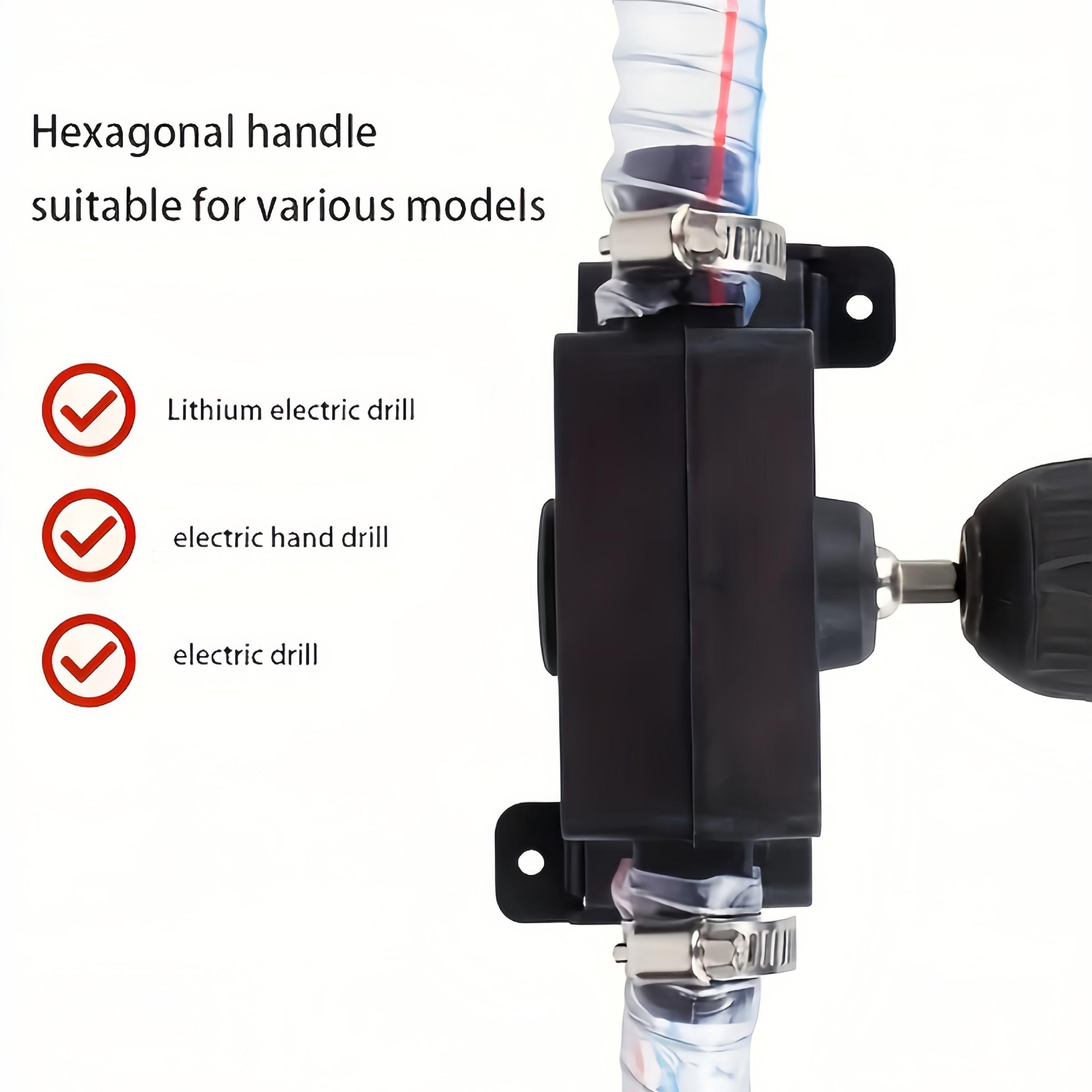 Portable Manual Liquid Pump, Durable Multi-Use Water Oil Pump, Garden Construction Agriculture Connector, Well Pond Basement Bucket Drill Electric Hand Pump, Liquid Transfer Pump, Handheld Pump