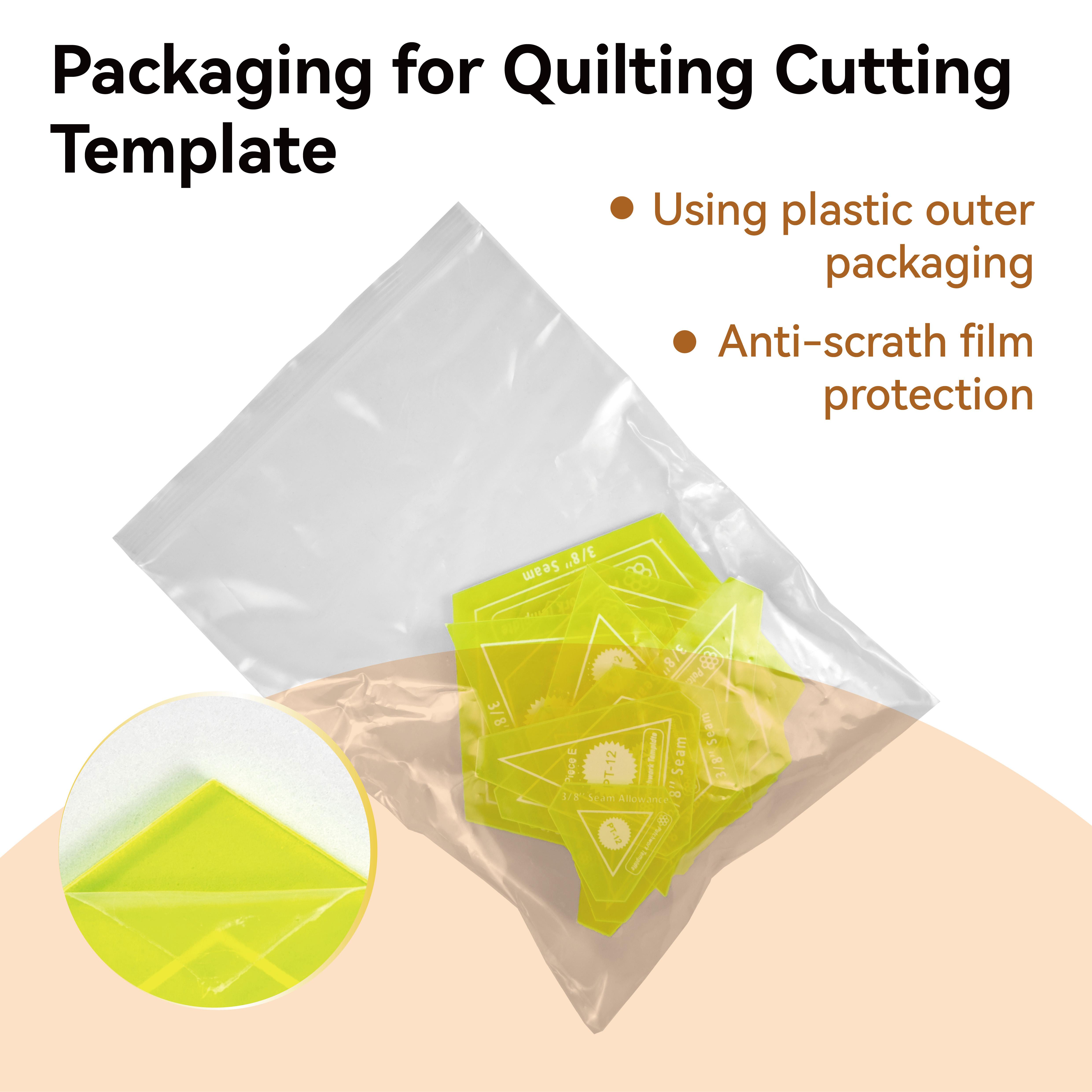 12-Piece Patchwork Template Set, British Paper Quilting Templates for Stars Flowers Lanterns New Stars Kaleidoscopes, Sewing Ruler Kit