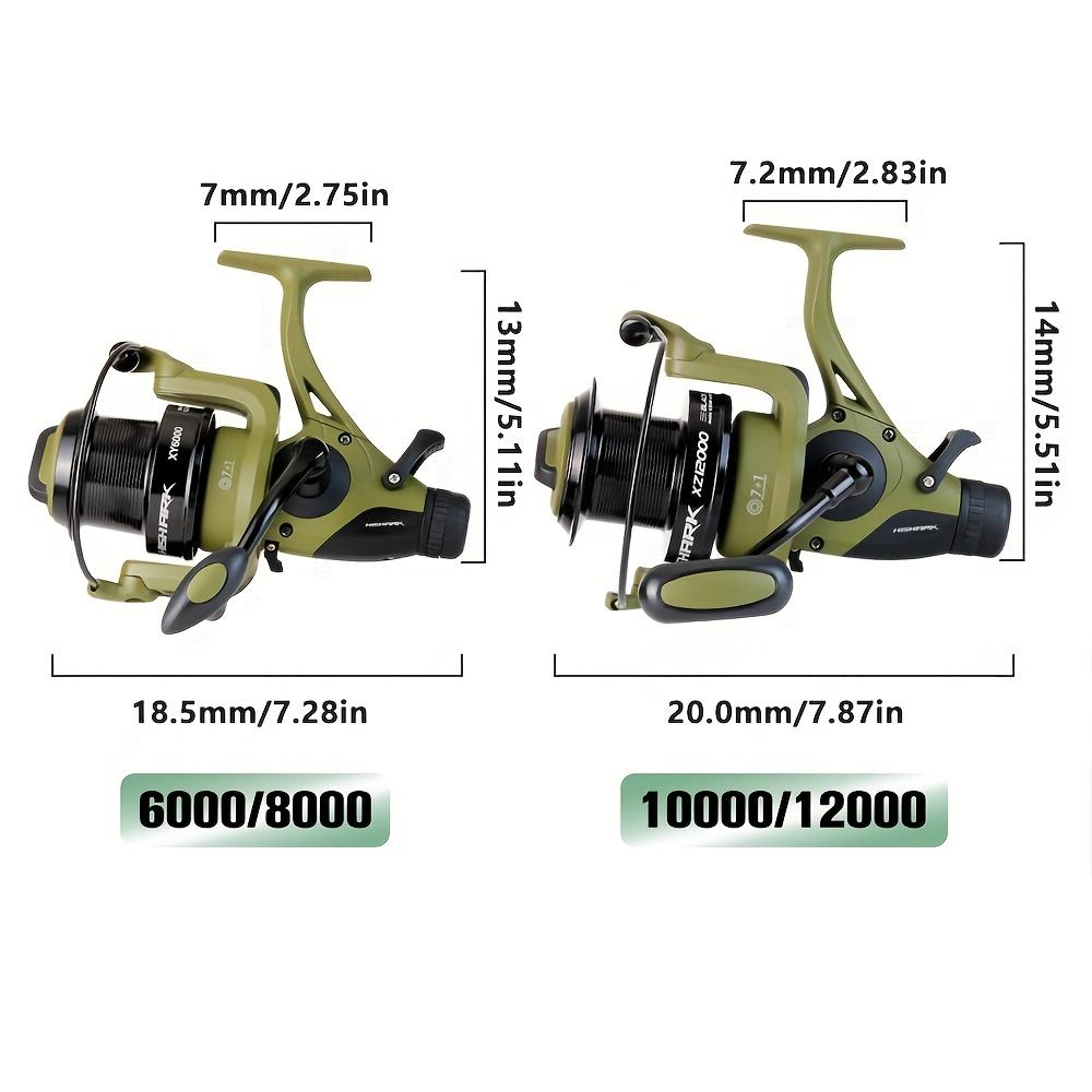 Bakawa Fishing Reel, Stainless Steel Series, 4.7:1 Gear Ratio, Carp Fishing Reel, Model 6000-12000, Durable Design for Anglers