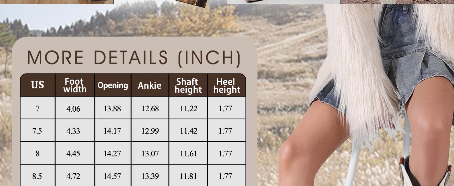 【Valentine's Day Gift】Women's Western Cowboy Boots – Wide Calf Square Toe Cowgirl Boots with Embroidered Shaft Chunky Heel Fall Fashion 【Valentine's Day Gift】Women's Western Cowboy Boots – Wide Calf Square Toe Cowgirl Boots with Embroidered Shaft Chunky Heel Fall Fashion