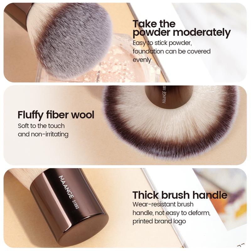 MAANGE 7pcs Makeup Brush Set, Foundation Brush Blush Brush Contour Brush Concealer Brush Tapered Brush Nose Contour Brush Eyeshadow Brush Smudge Brush Detail Brush, Essential Beauty Tools, Gift for Women & Girls, Makeup Brush Kit
