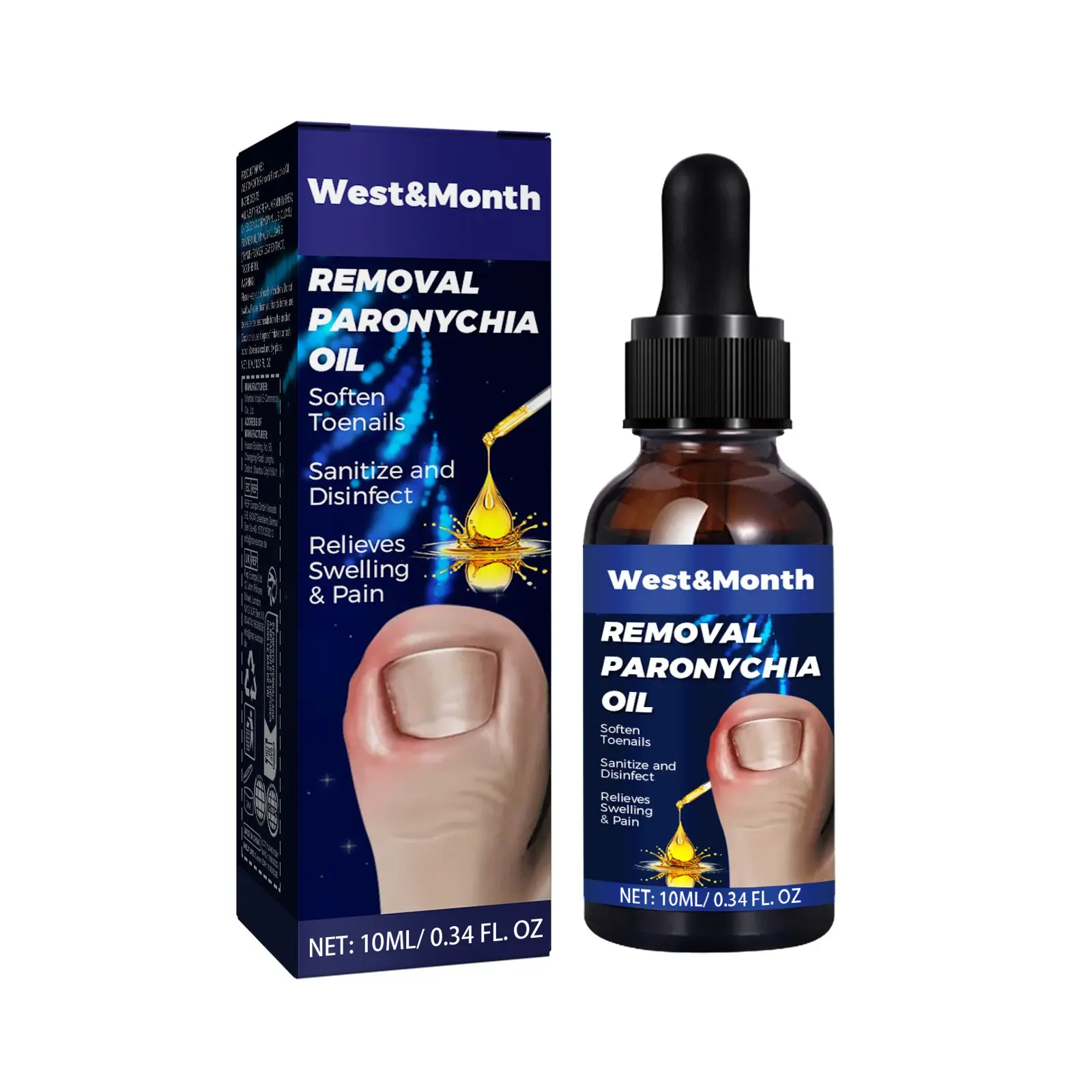 West&Month Nail Care Oil For Ingrown Nails, Toenails, Soft Nails, Moisturizing Nails, Daily Care Oil