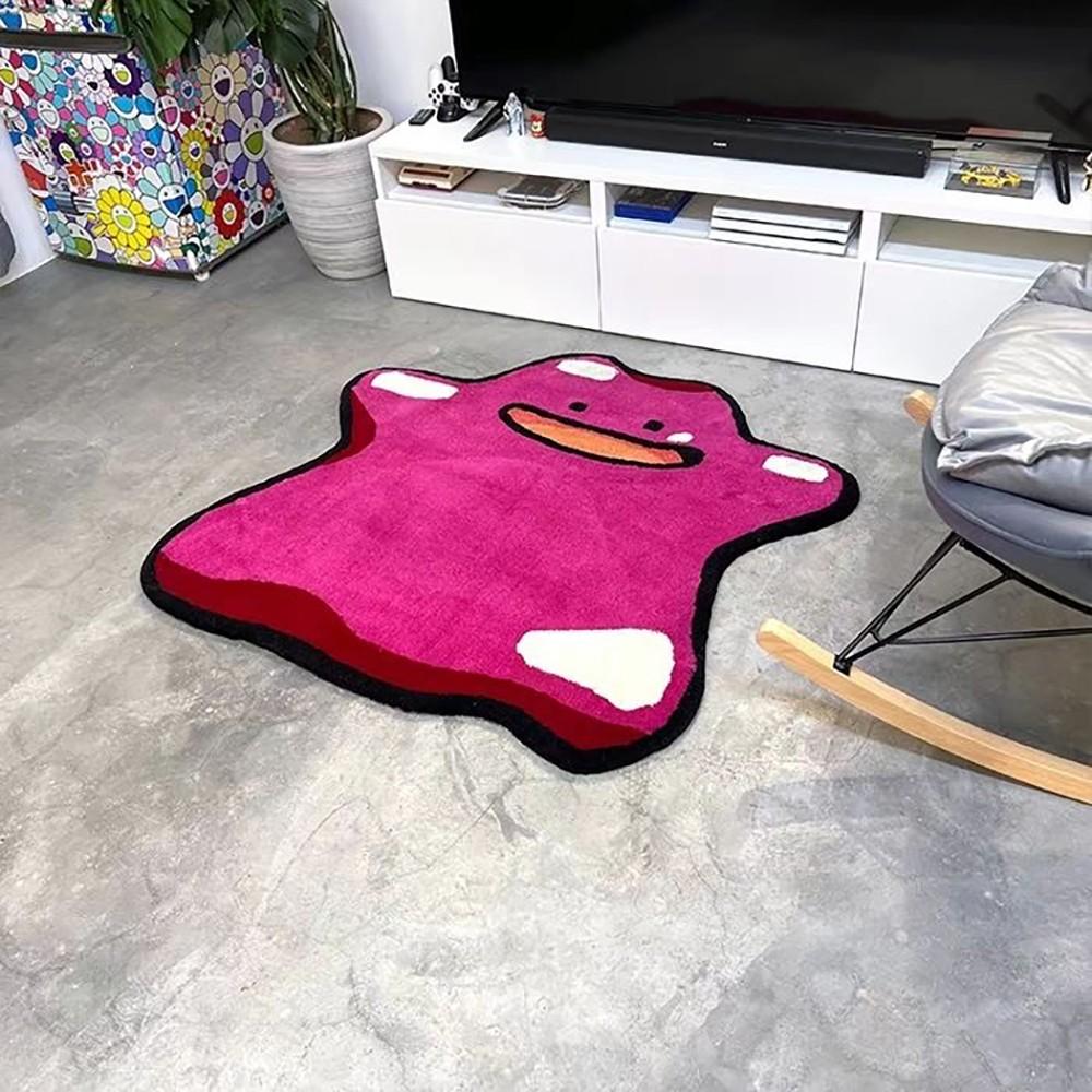 Creative Anime-Style Tufted Carpet, Soft Plush Non-Slip Rug for Bedroom Window Sills, Versatile Short-Pile Area Mat for Multiple Settings