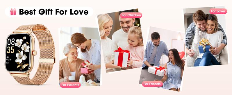 Smartwatch for Men and Women, Bluetooth Calling, 1.85” Display, Fitness Tracker, IP67 Water Resistant, Compatible with Android and iOS, Multifunctional Wristwatch