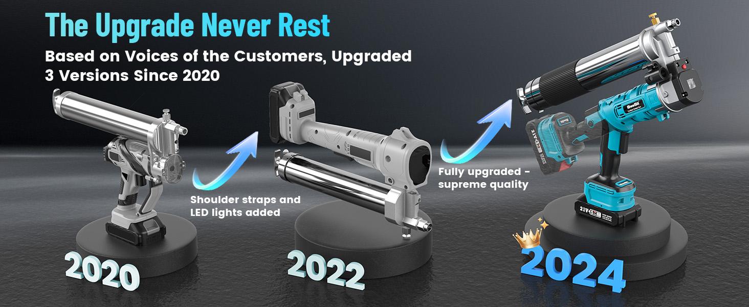 Seesii Cordless Grease Gun, Innovative 2-in-1 Easy-to-Use Electric Grease Gun, 5.3 oz/min 12,000 PSI High-Efficiency Battery Powered Grease Tool Kit, Grease Tool with 2*2.0Ah Batteries and Charger, B003 Black Friday Deals