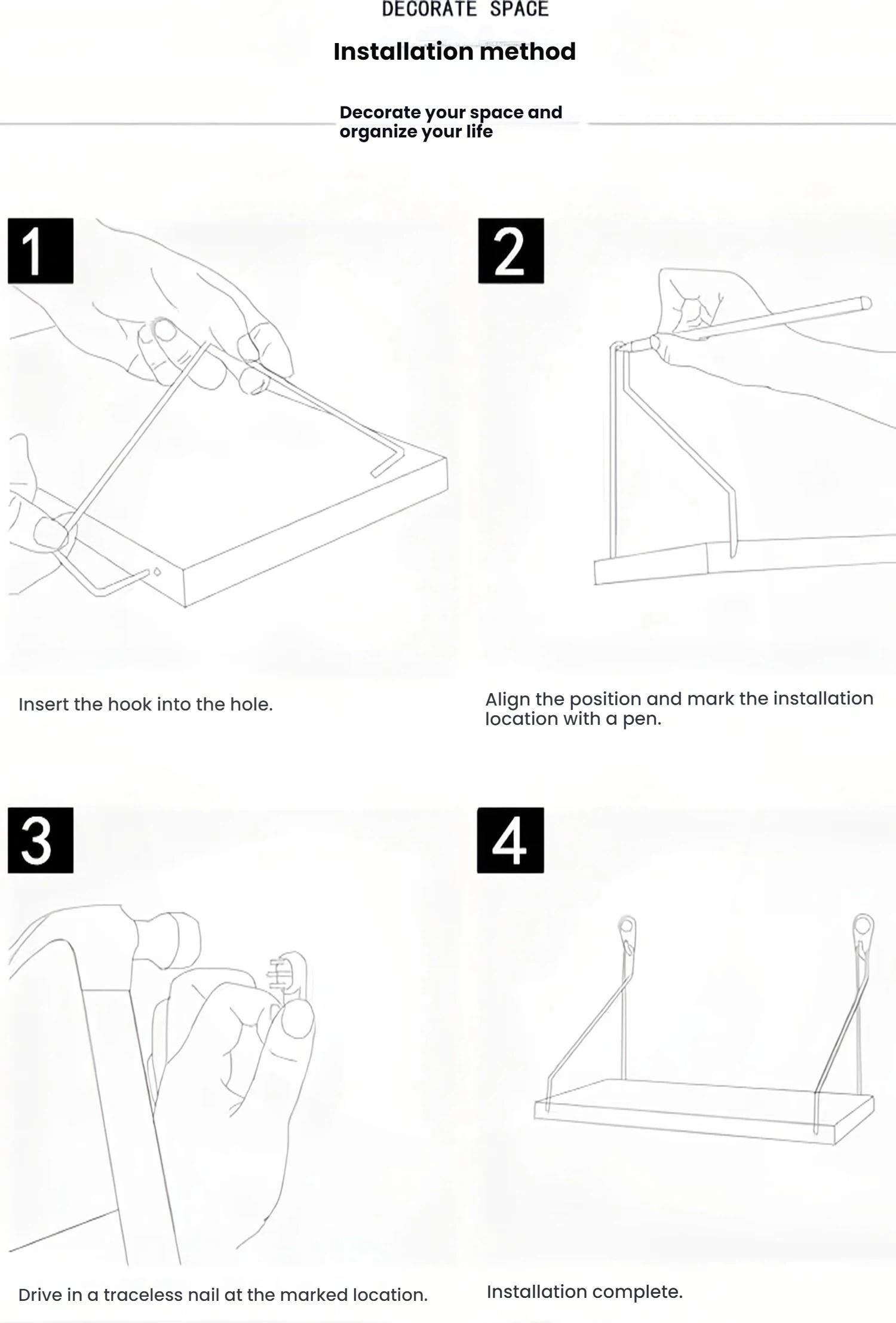 1PC Projector Wall Mount Bracket with Storage, No Drilling, Multi-Functional Shelf for Projectors Routers Cameras, Office Home Display Organizer