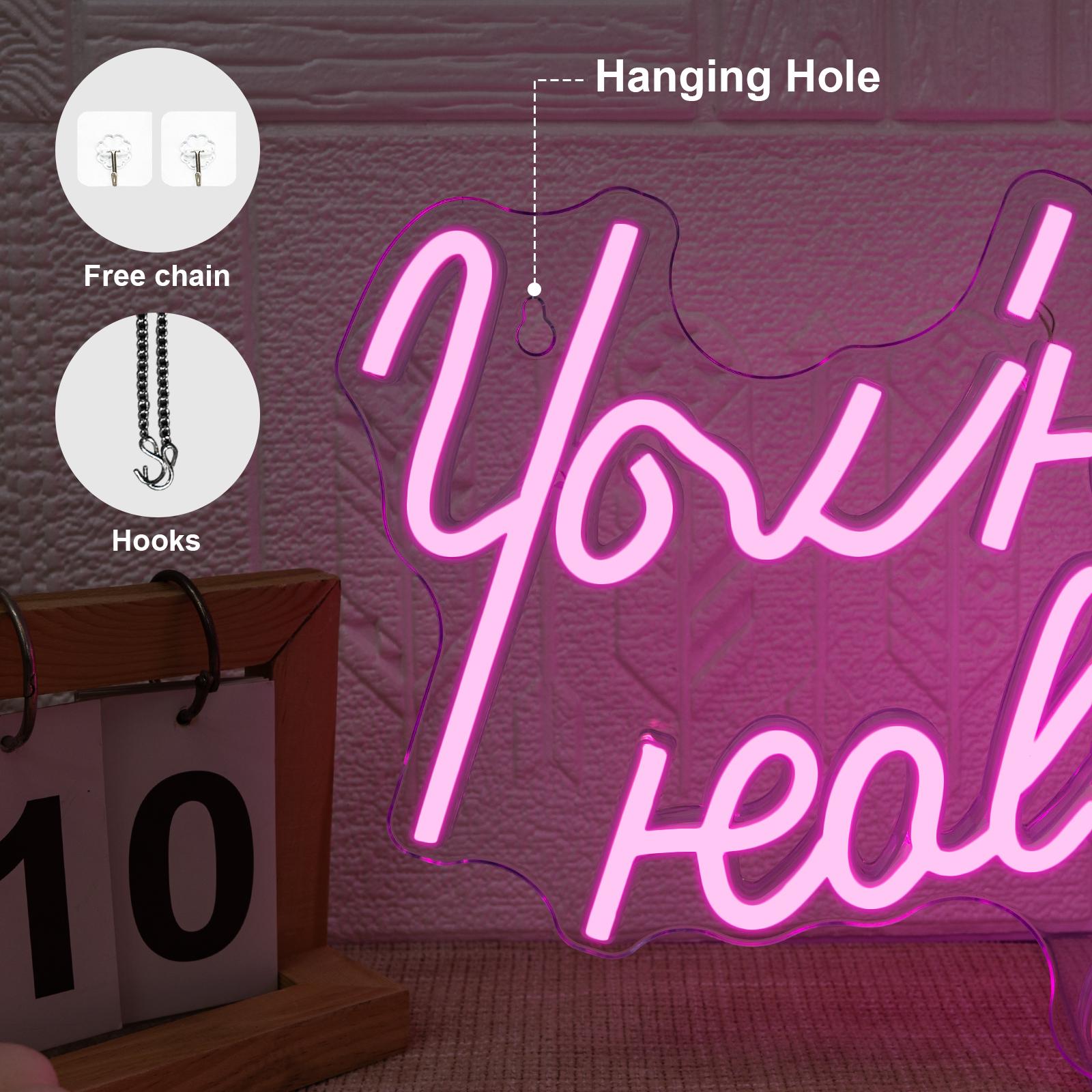 You're Like Really Pretty Neon Sign, 1 Count USB Powered Creative LED Neon Light with Switch, Decorative Neon Sign For Home Party Wedding, LED Mood Light, Indoor Decorative Light