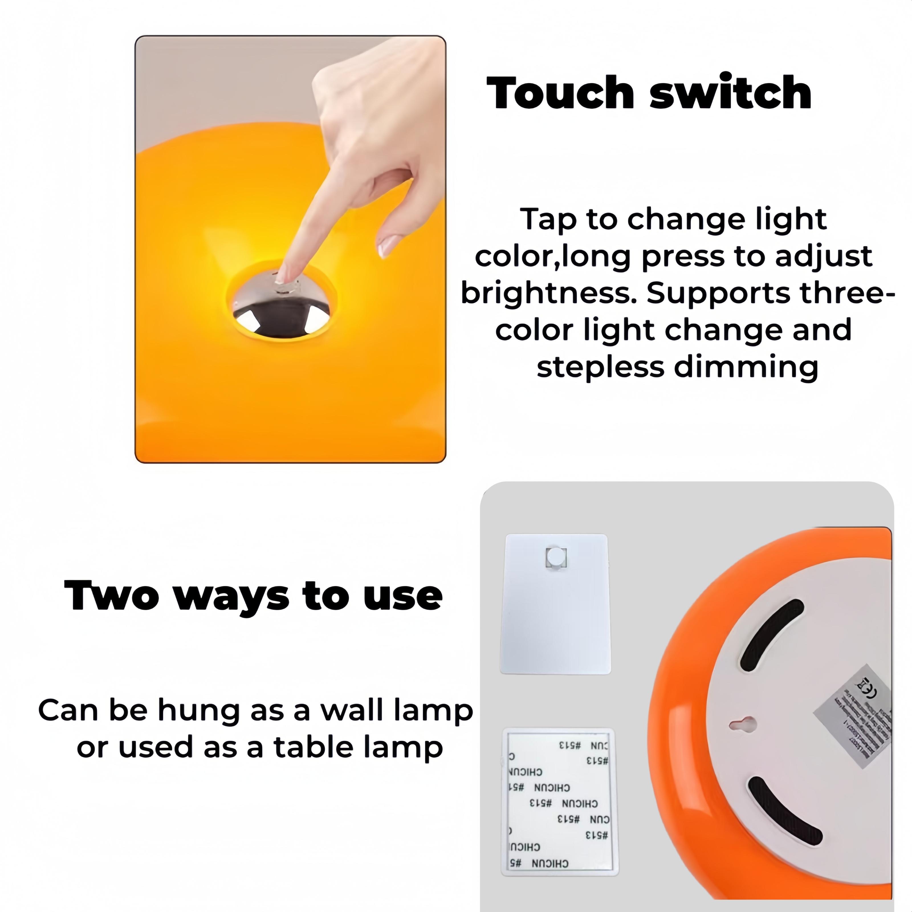 Modern Donut Table Light, LED Bedside Desk Light, USB Charging Touch Switch, Three-Tone Dimming Atmosphere Lamp, Durable Plastic Shade