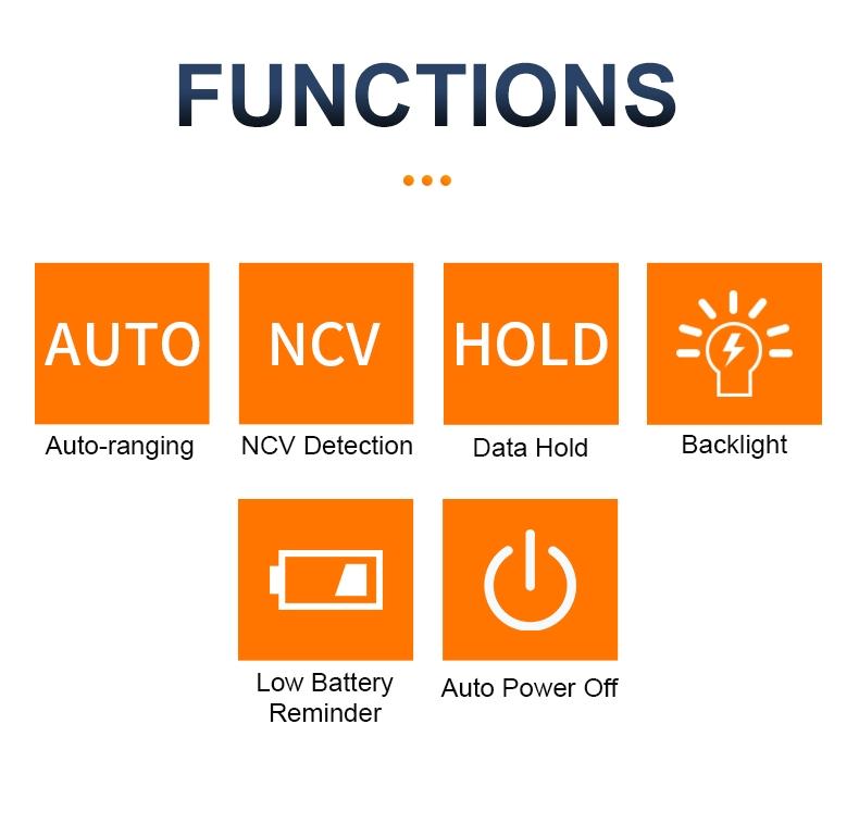 Mini Digital Multimeter with Voice Function, Measures Dc/ac Voltage Resistance Capacitance Diode Continuity, Multi-Function Tester