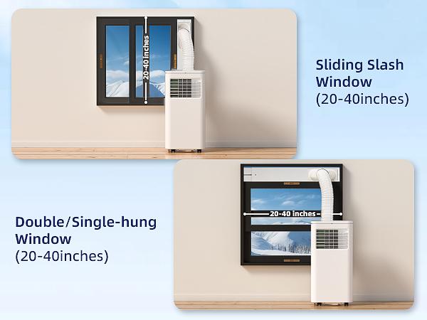 【TikTokShopSpringGlowUp】Antarctic Star Portable Air Conditioner 8000 BTU (ASHRAE), Remote Control, Fan Mode, Cools 250sq.ft, 24 Hour Timer, Quiet Operation, 2 Fan Speed for Bedroom Office Home Dorm.smartliving