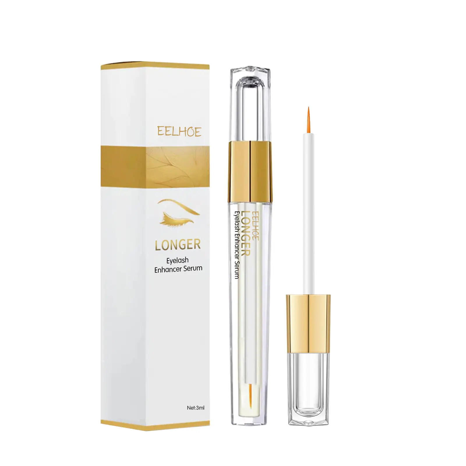 EELHOE Mascara Makes Eyelashes Long, Thick, Curly, Black, Moisturizing, Gentle And Natural
