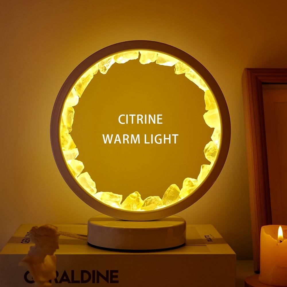 Rechargeable Amethyst Quartz Lamp, Soothing LED Night Light, Elegant Bedside & Desk Decor, Energy-Saving, Versatile Accent for Bedrooms