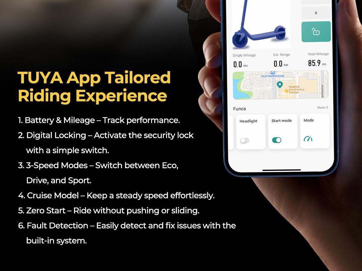 Electric Scooter, Powerful 350W Motor, Up to 16Mph & 16 Miles, 8.5" Tires, Folding E-Scooter for Teen and Adults, APP Contral