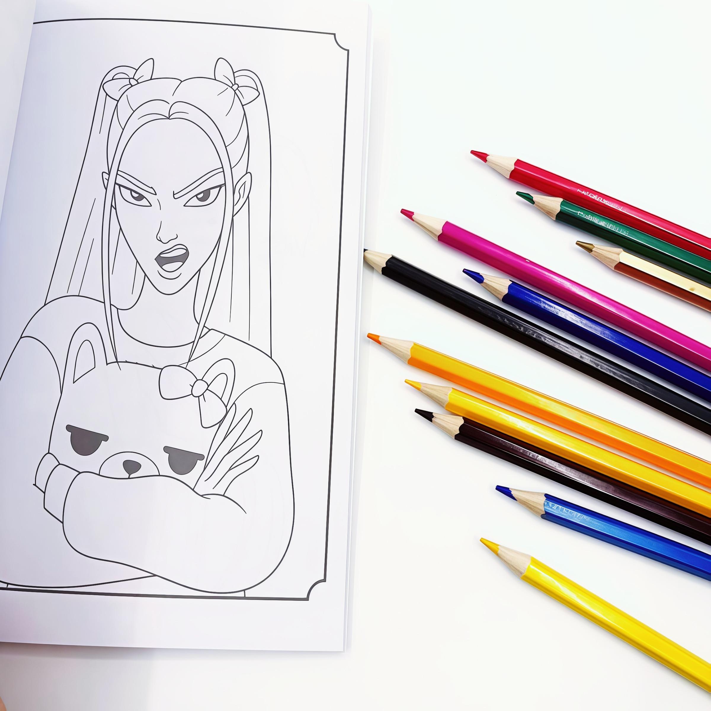 Kpop Devil Hunter Coloring Book, Perfect Gift for Fans, High-Quality Paper, Stress Relief and Creativity, Essential Art Supplies,Demon Hunters Kpop Merch