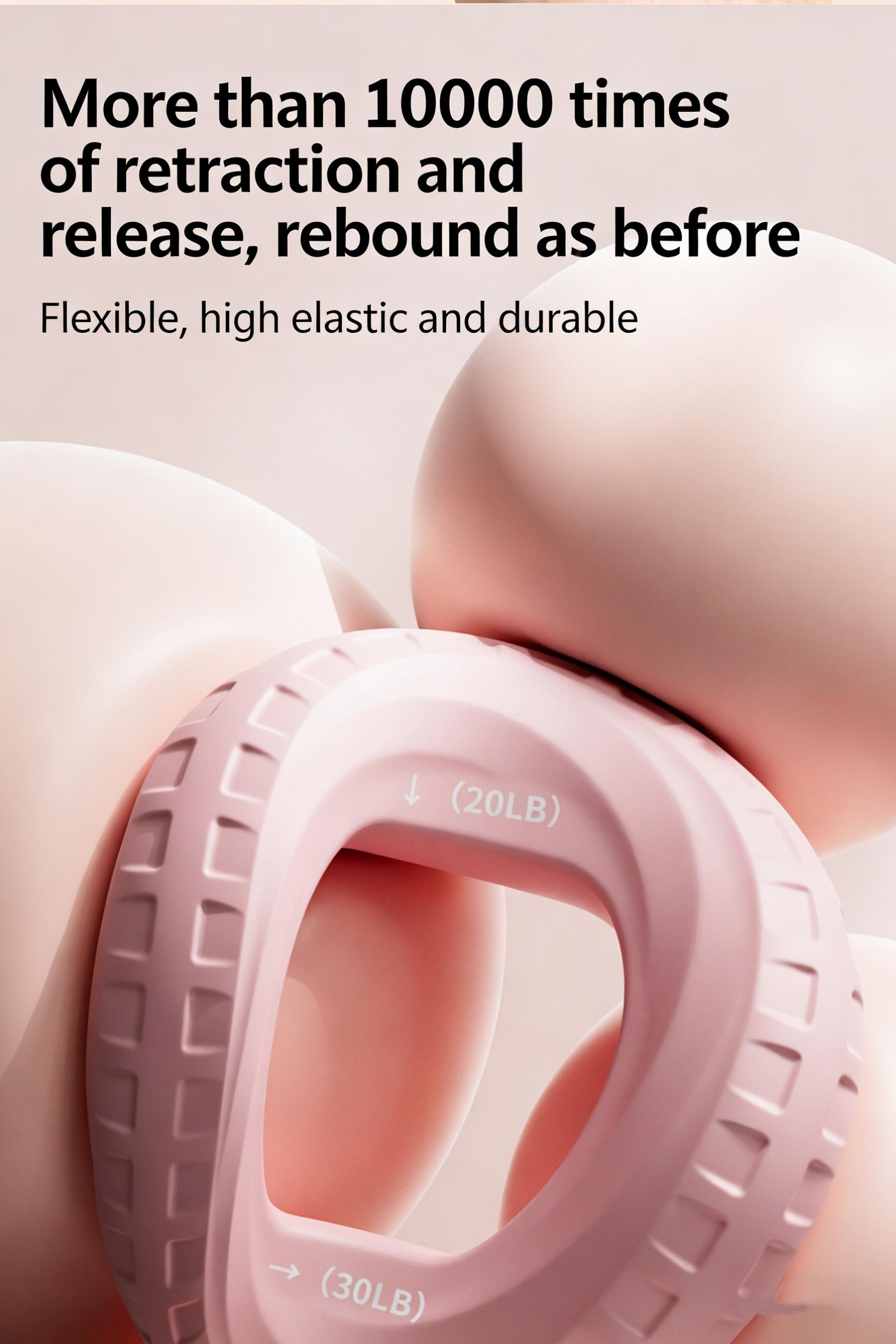 Silicone Hand Grip Ring Wrist Strengthener Finger Exerciser, Dual Resistance Grip Trainer for Muscle Strength, Hand Training & Stress Relief