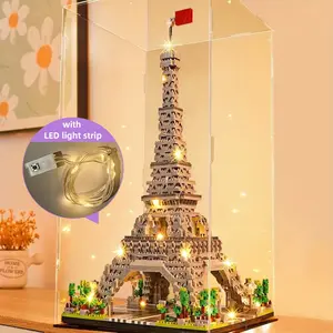 3150pcs Eiffel Tower Building Blocks Set, Building Block Kit, World Landmark Micro Bricks Model, Creative Building Blocks, Assembly Building Blocks, French Style, Perfect for Collectors, Home Display, and Holiday Gifts