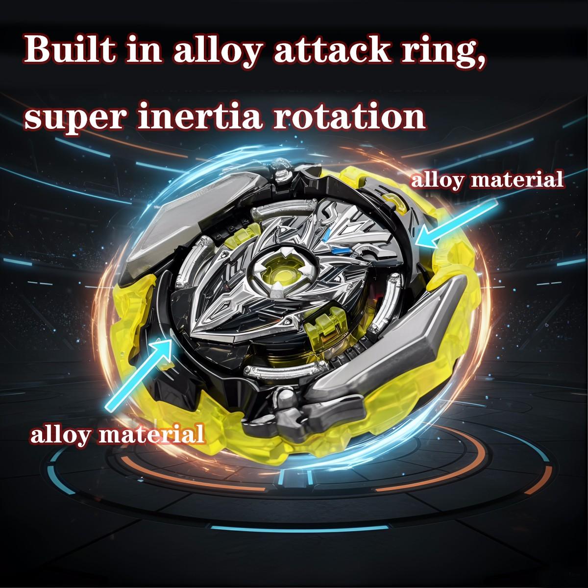 New Two-Way Alloy Explosive Combat Gyro Set Toy, Wire Launcher, Easy to Operate, Disassemble and Assemble, Family Entertainment, Friend Gatherings