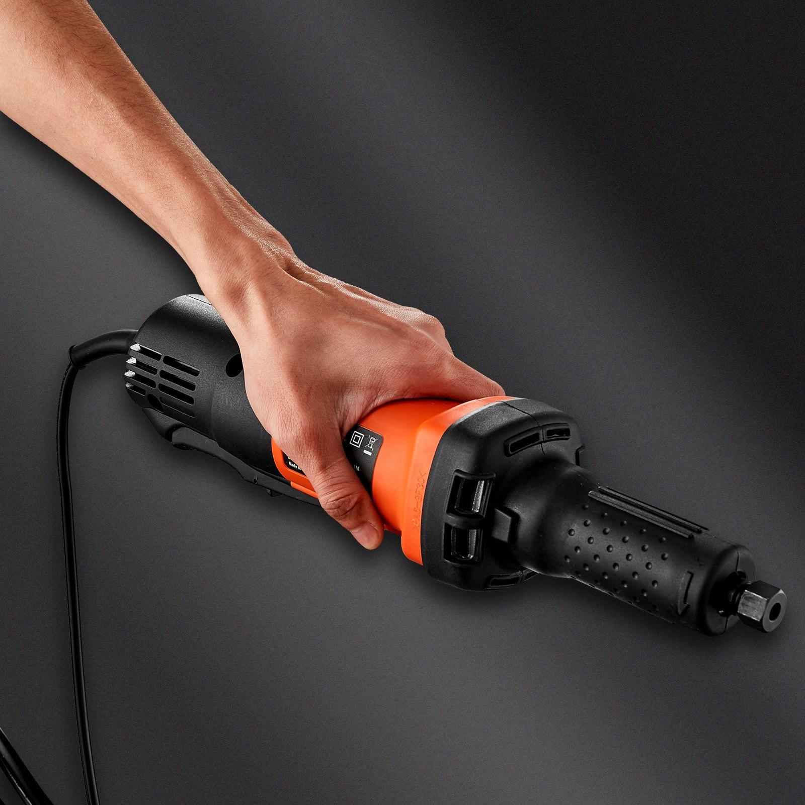 Die Grinder, 1/4" Collet Variable Speed (10000-28000RPM), Heavy Duty Electric, Ergonomic Grip for Rust Removal, Grinding, Cutting, Polishing, Welding Repair, Deburring, with 1/4" & 1/8" Collets