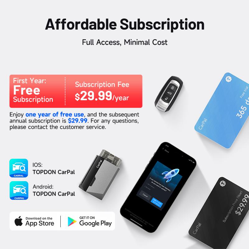 TOPDON CarPal OBD2 Scanner, Bluetooth-compatible Car Diagnostic Scanner
