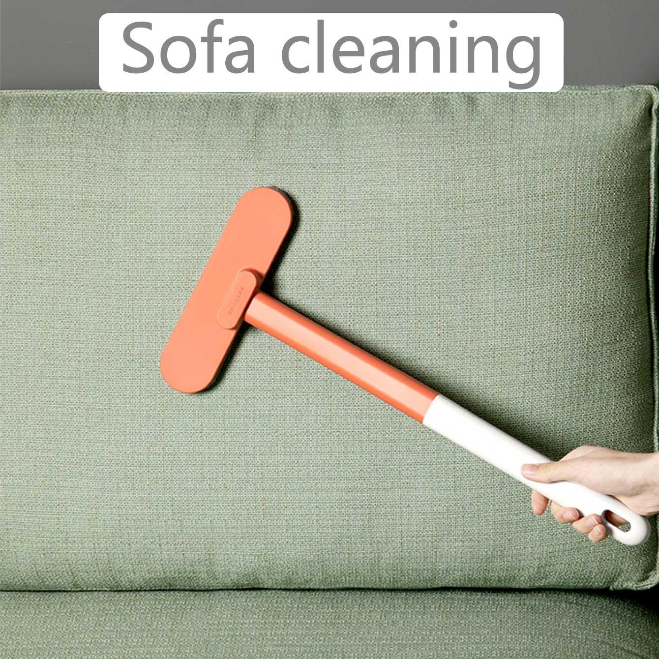 1 long handle plastic material multifunctional window screen brush, wet and dry glass cleaning brush, dust removal brush, sofa and carpet brush, pet hair cleaning tool, suitable for cleaning bedroom and living room doors and windows, reusable