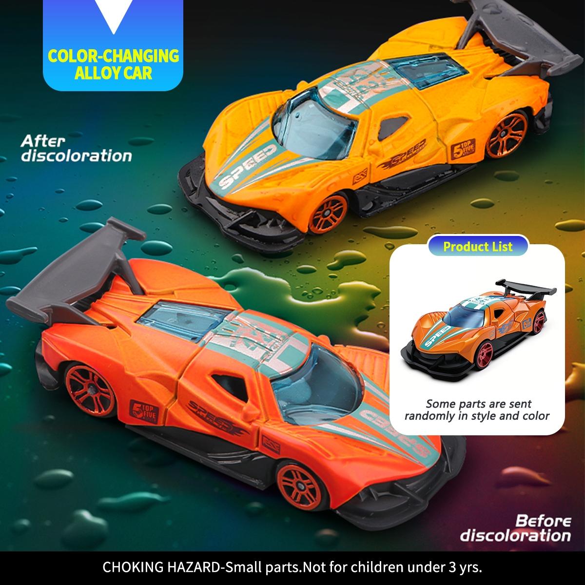 Uinle Baby Mini Alloy Color-Changing Car 1:64 Temperature-Sensitive Toy, Portable Kids Plaything for Boys, Best Birthday Gift for Ages 3+