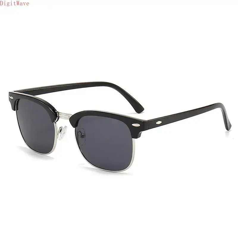 Vintage Retro Rivet Half-Frame Aviator Mirrored Sunglasses for Women, Men's Trendy Casual Shades for Outdoor Sports & Activities, Trendy Casual Sunglasses,summerwins,father'sdaygifts,campingessentials,campinggear,camping essentials