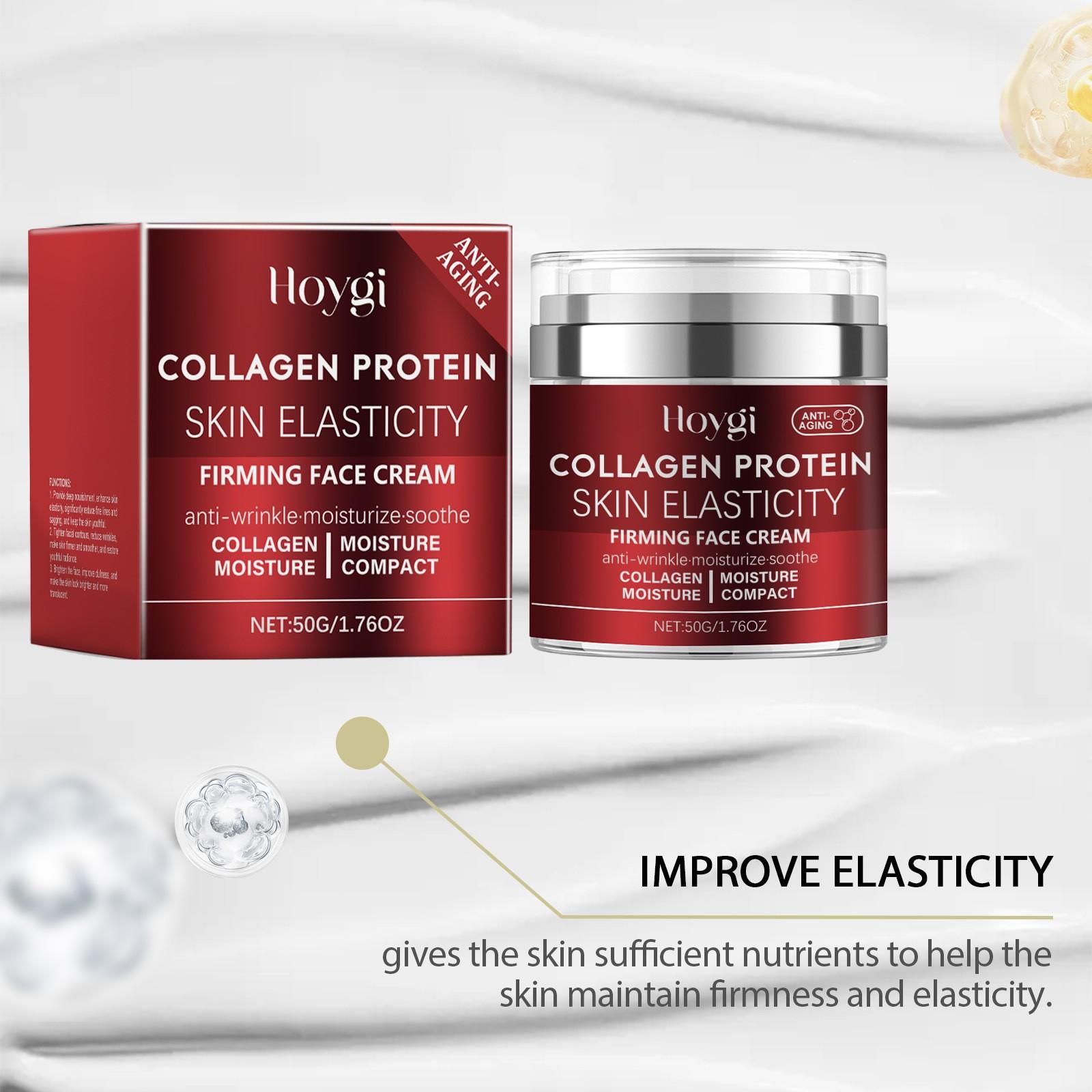Hoygi Collagen Face Cream (50g), Gentle Nourishment Moisturizer, Hydrates and Softens Skin, Brightening Daily Care Cream