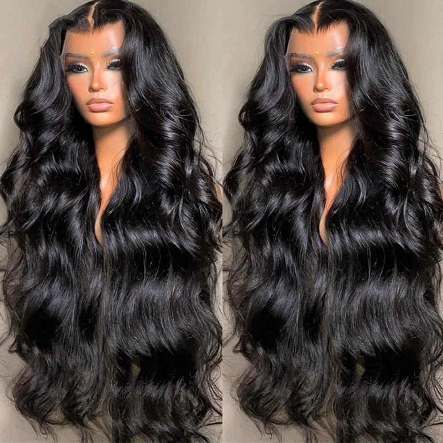 4x4 Body Wave Lace Closure Wig Human Hair 180% Density Brazilian Lace Front Hair Wigs VIrgin Hair