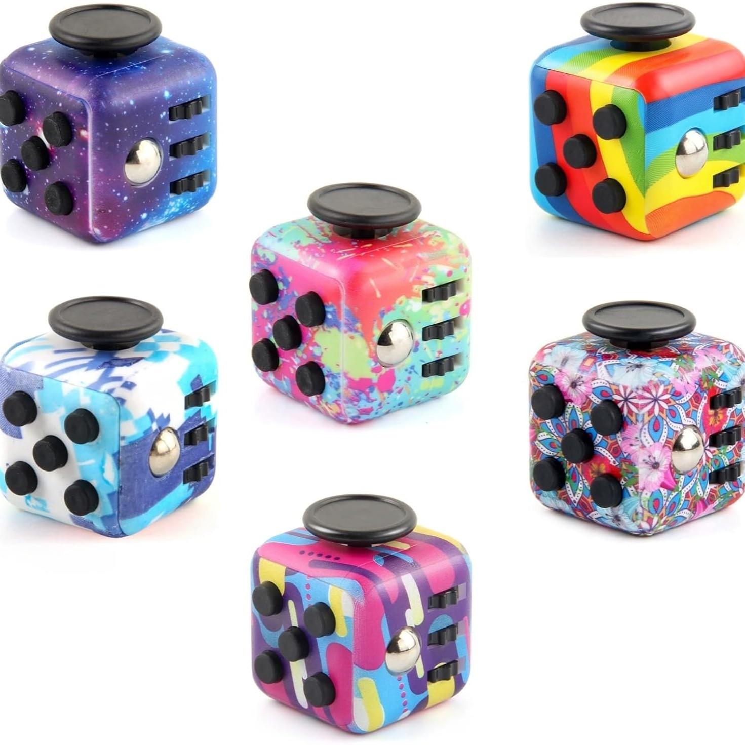 Small Action Fidget Cube Toy Set, Ideal for Adults & Kids, Multi-Surface Sensory Anxiety Relief, Perfect for Adhd, Ocd, Autism, Stress Management