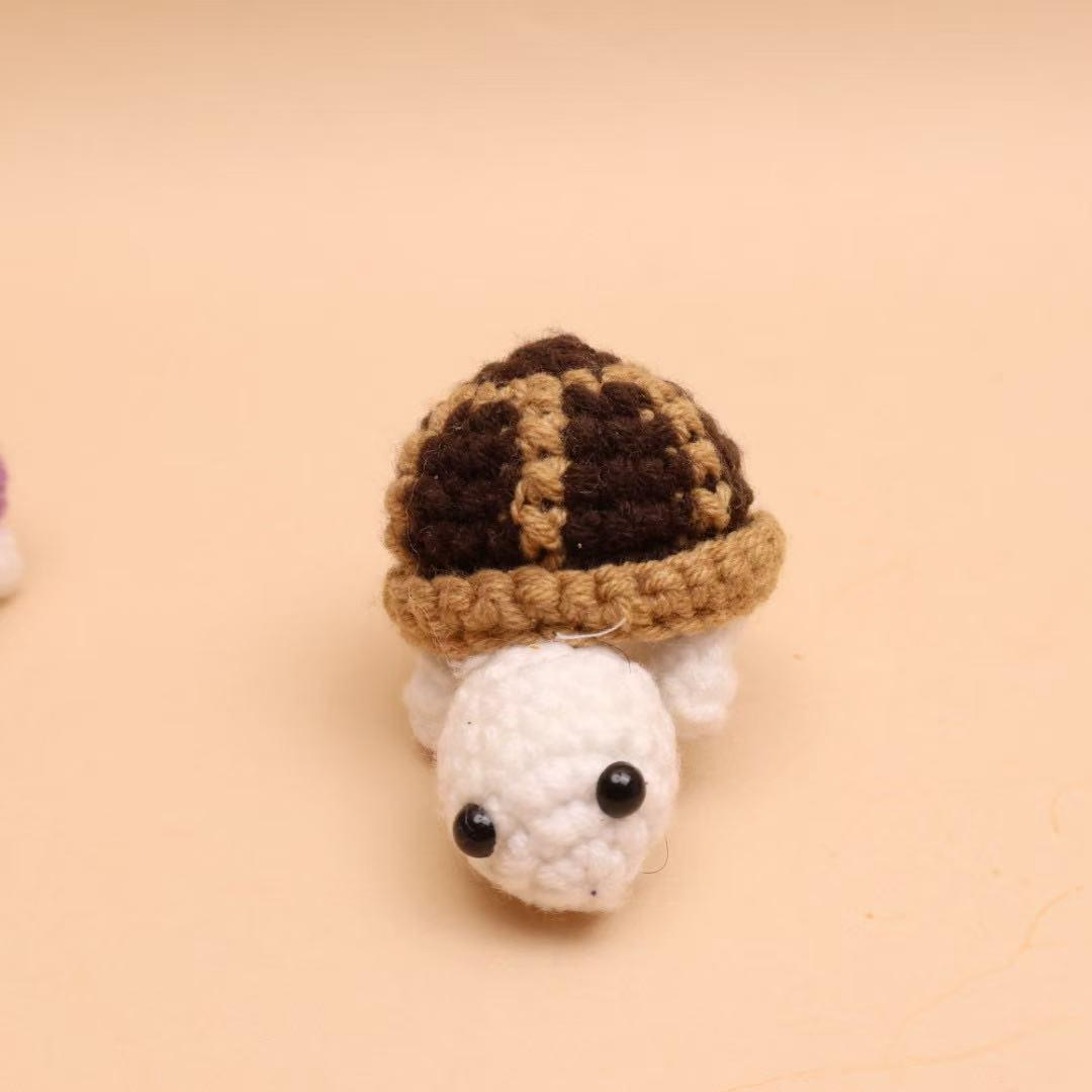 Cute Knitted Turtle Doll Desktop Ornament, Creative Mini Cartoon Turtle Figurine, Adorable Hanging Decoration, Desk Decor