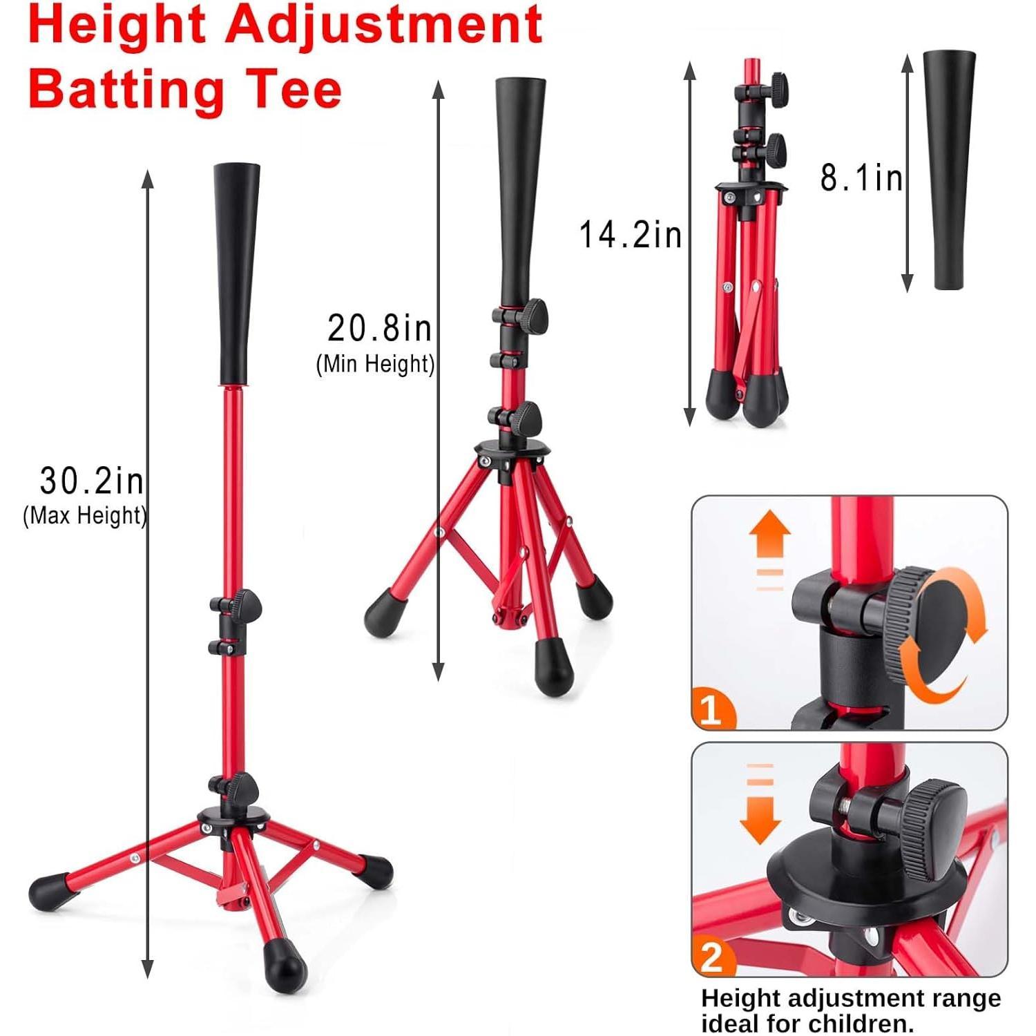 Baseball Tee for ,Batting Tee,Softball Tee,tee Stand, Youth Hitting Tee,Teeball Tee,Travel Tee,Easy Adjustable Height 20.5-30.2inch