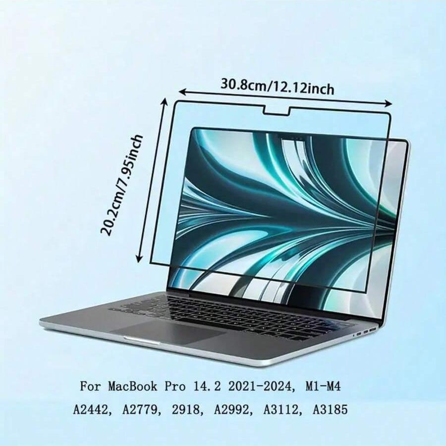 Magnetic Privacy Screen Protector for Macbook - Anti-Glare, Anti-Scratch, Anti-Fingerprint, Easy Installation for Air & Pro, Portable & Reusable with Storage Clip, Macbook Accessories