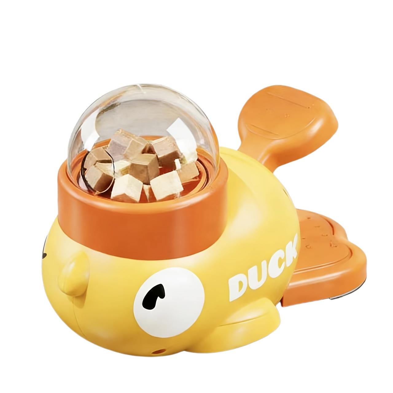 Duck Pet Intelligence Toy, Interactive Cat Feeding Toy, Durable Easy Clean, Transparent Lid Design, Indoor Outdoor Game & Training Tool