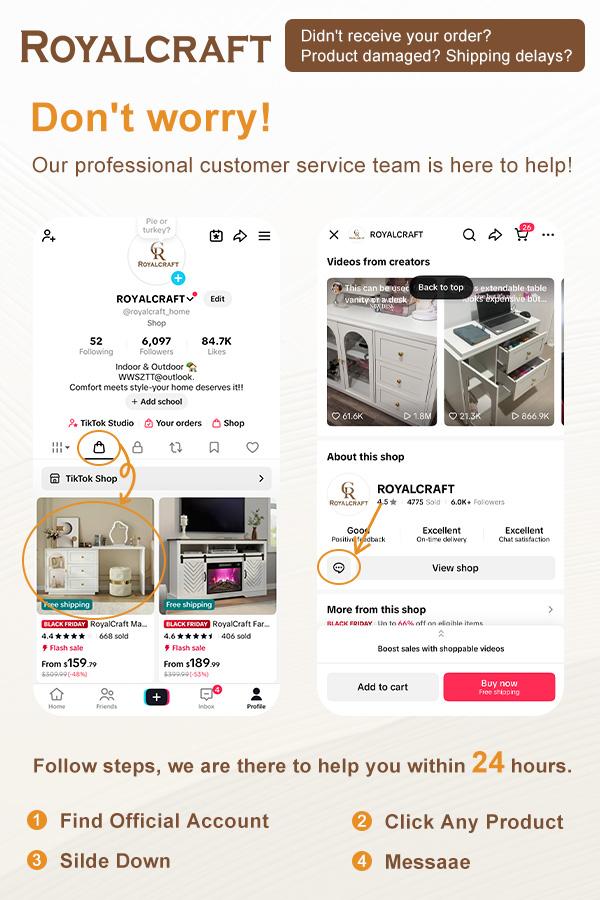 RoyalCraft Makeup Vanity Desk with Drawers, Large Extendable Corner Table for Working,Studying,Drawing, Sewing, and Nail Care, Modern Dressing Table & Home Office Desk for Bedroom, Makeup Vanity Without Mirror (White,beige) RoyalCraft Makeup Vanity Desk with Drawers, Large Extendable Corner Table for Working,Studying,Drawing, Sewing, and Nail Care, Modern Dressing Table & Home Office Desk for Bedroom, Makeup Vanity Without Mirror (White,beige)